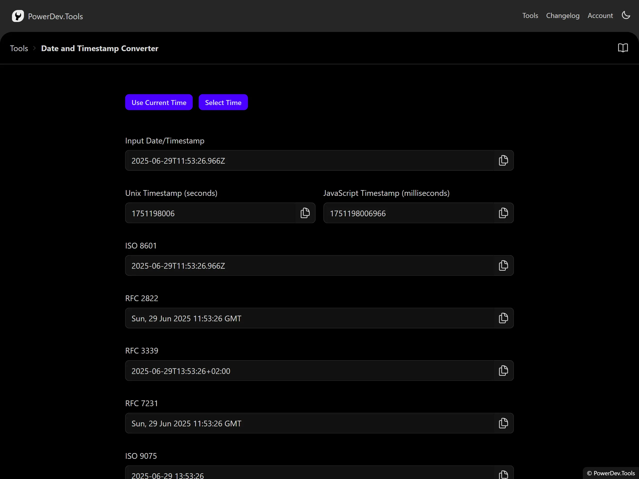 Date and Timestamp Converter