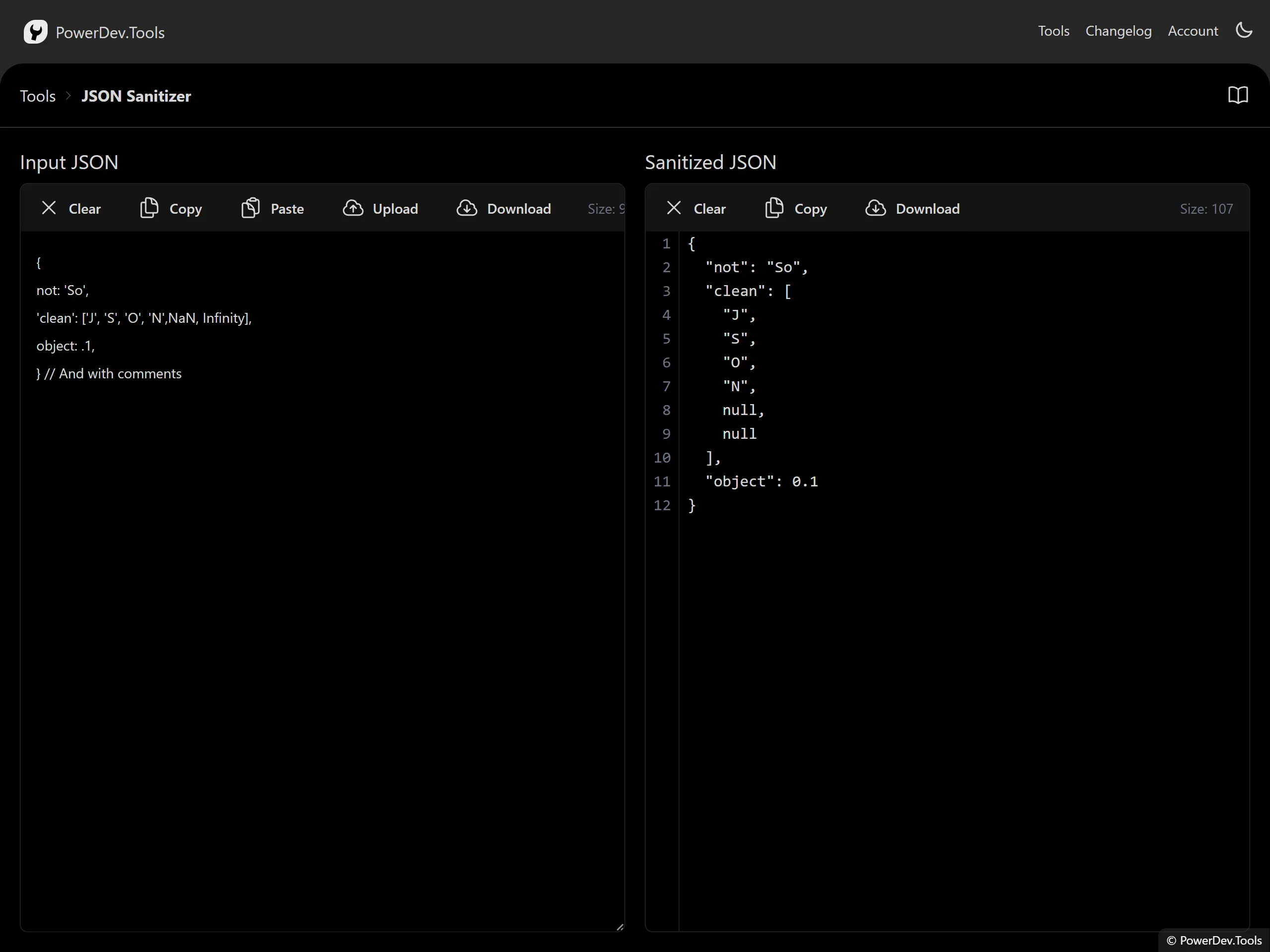 JSON Sanitizer