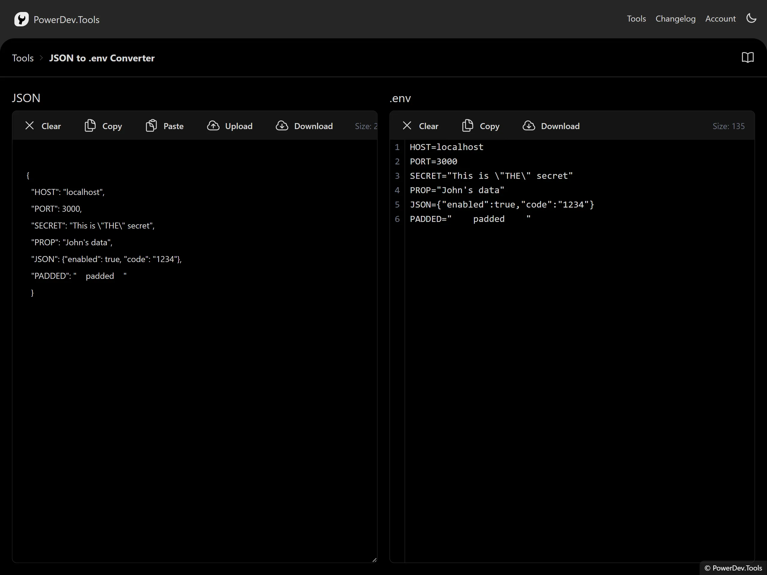 JSON to .env Converter