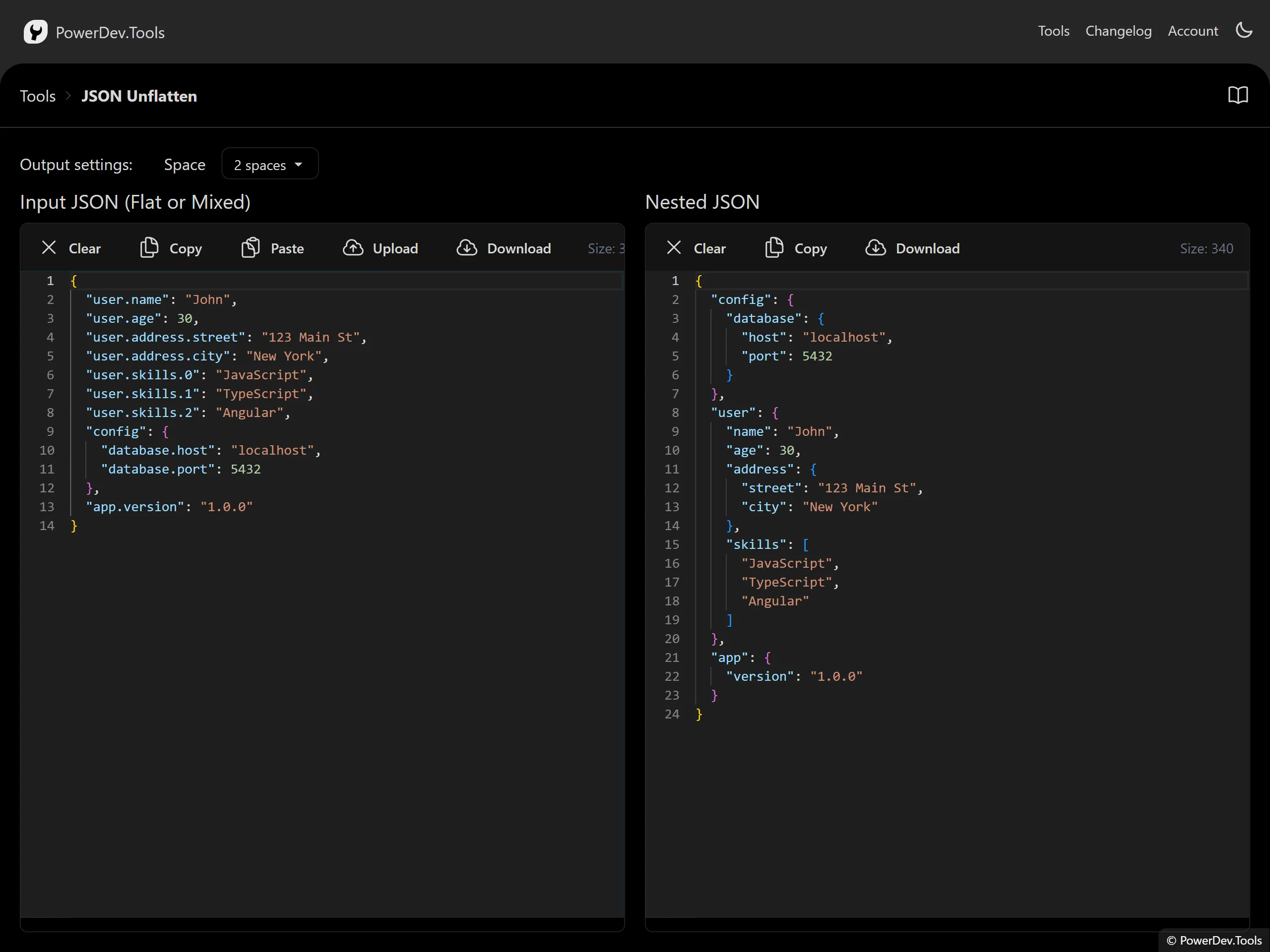 JSON Unflatten