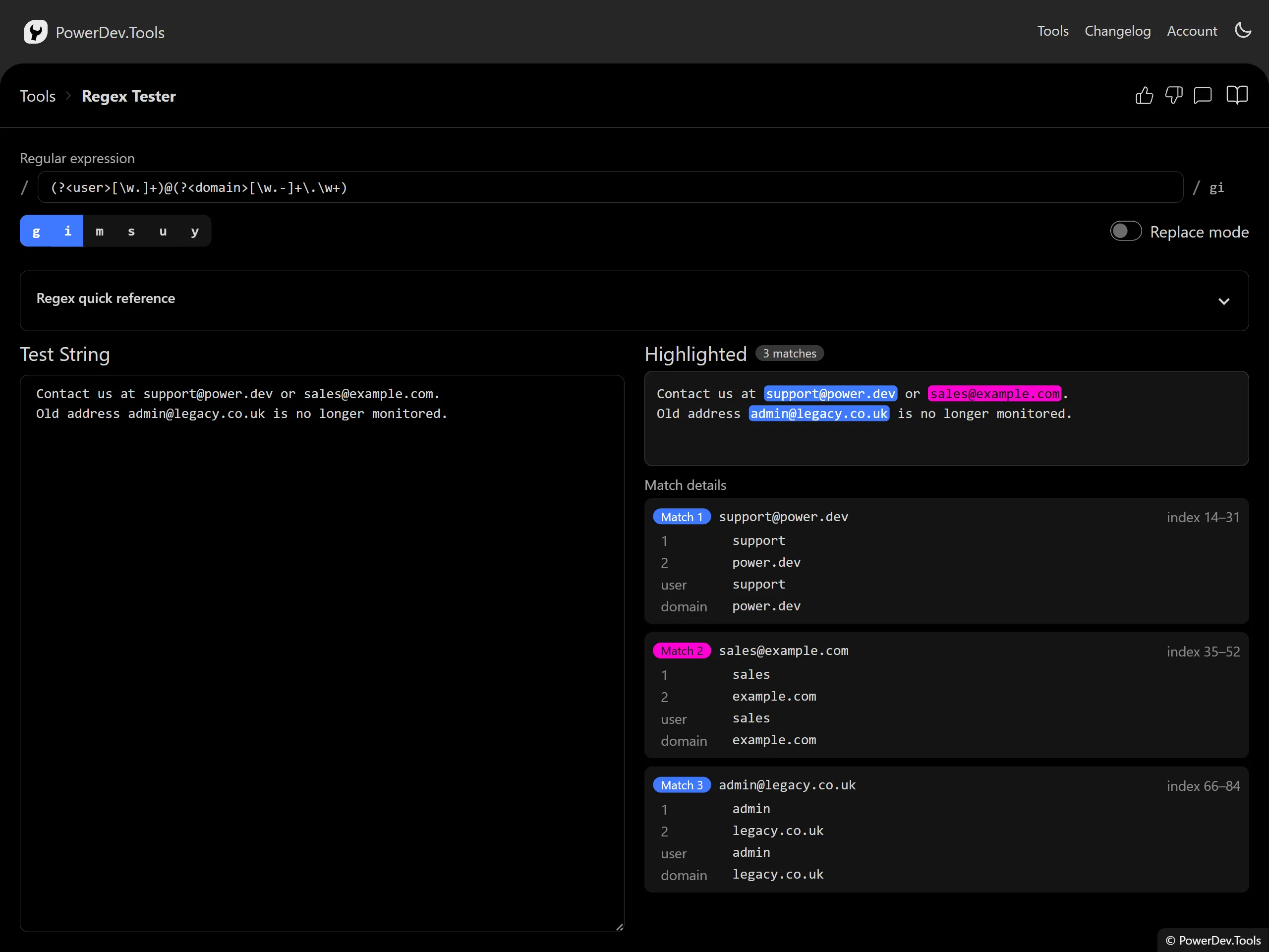Regex Tester