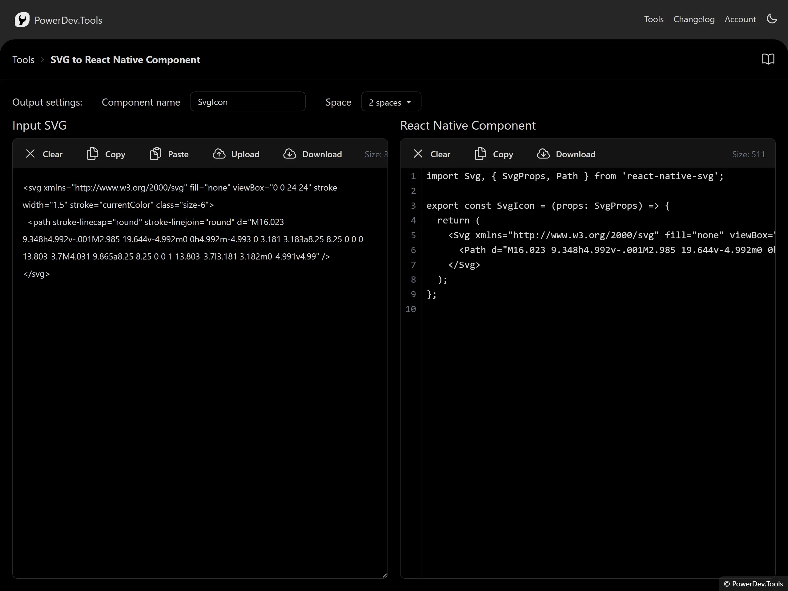 SVG to React Native Component